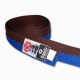 CEINTURE BICOULEUR MARRON/BLEUE PIQUEE