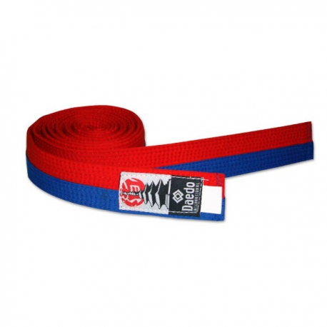 CEINTURE BLEUE/ROUGE PIQUEE